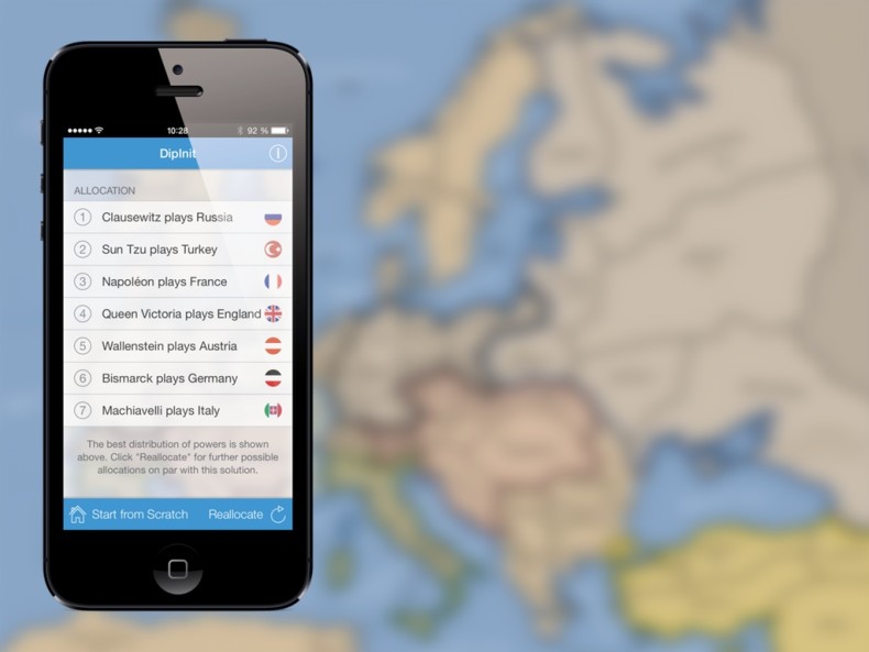 DipInit Mobile - Diplomacy Country Allocator